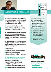 EDITS advertisement for Diversity Solutions