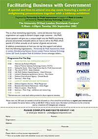 Example leaflet produced for Business Link for London