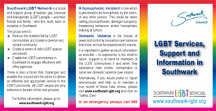 Southwark LGBT Network Safety Information Cards