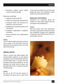 Southwark Pensioners Forum Manifesto