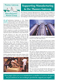 Front cover of leaflet produced for TGMAG