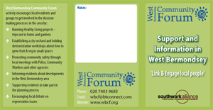 WBCF Information Cards outside